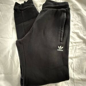 Adidas Kids Black Joggers with Logo